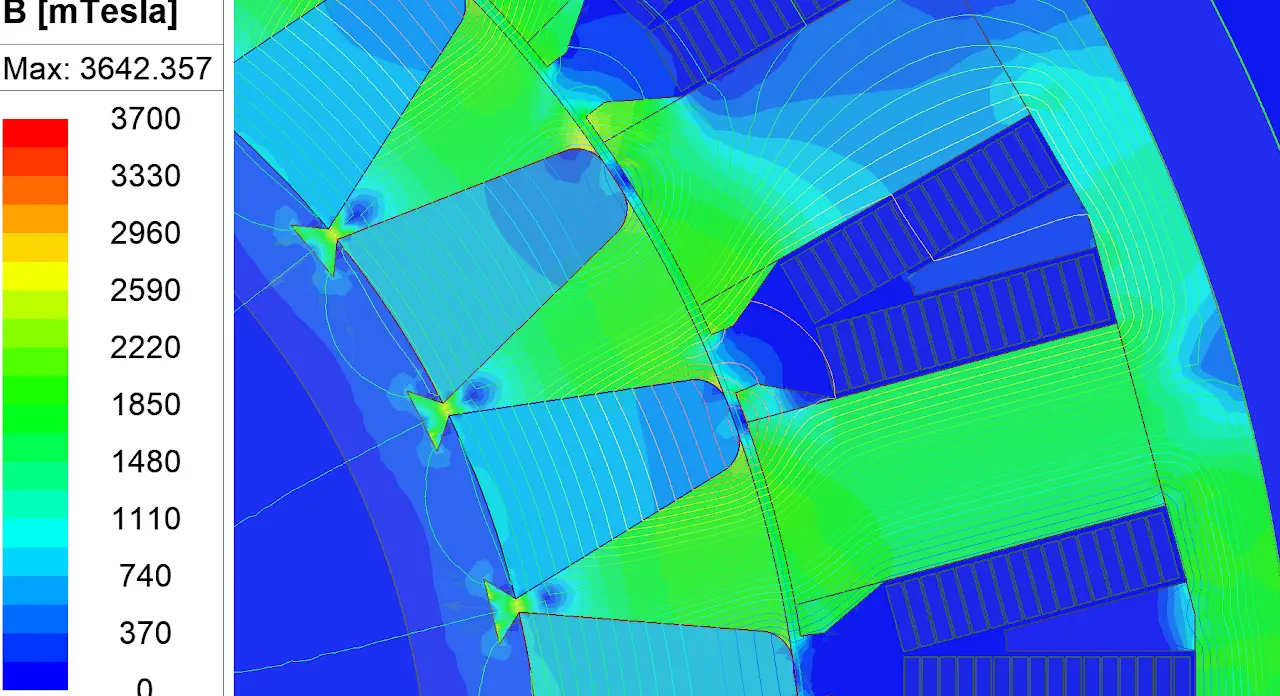 Tangential magnets polarization detail